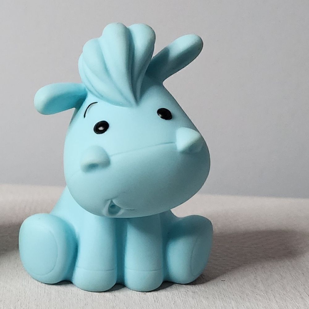 Infantino Tub O'Toys Rubber Toy Blue Horse Pony Bath Toy Kids Pretend Play